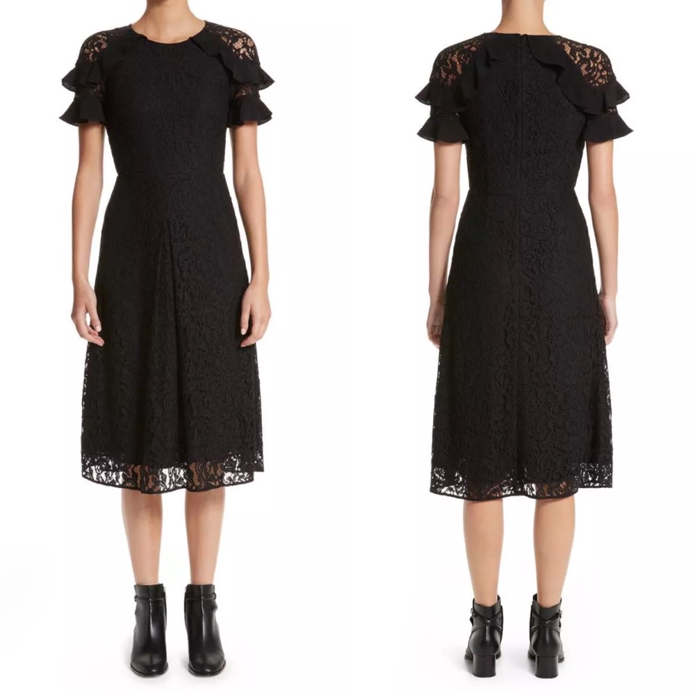 NWT | Authentic Burberry | black lace midi dress